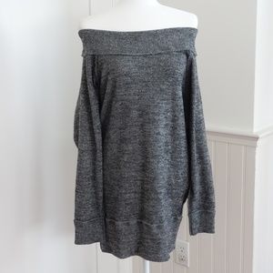 Off the Shoulder Jersey Knit Sweater Dress